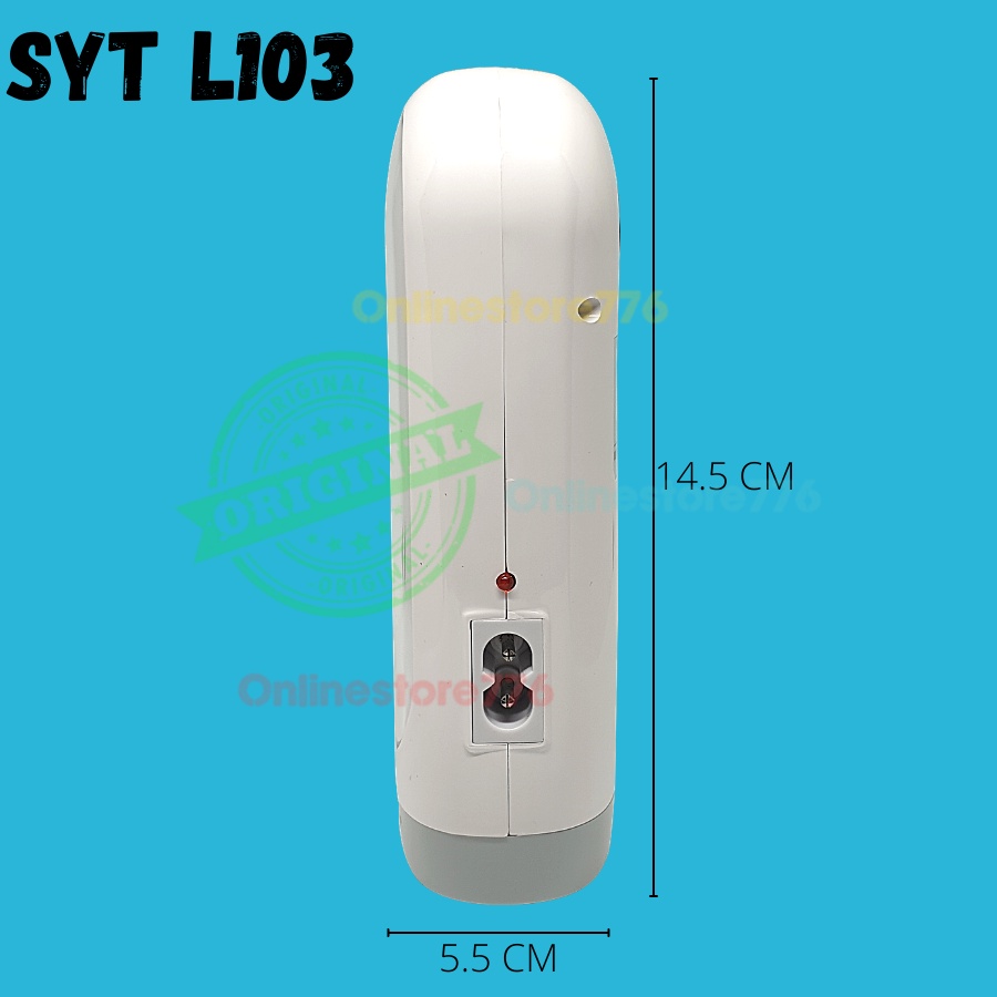 LAMPU SENTER EMERGENCY LED SURYA SYT L103 / SENTER DARURAT SURYA SYT L103 / CAHAYA PUTIH / RECHARGEABLE