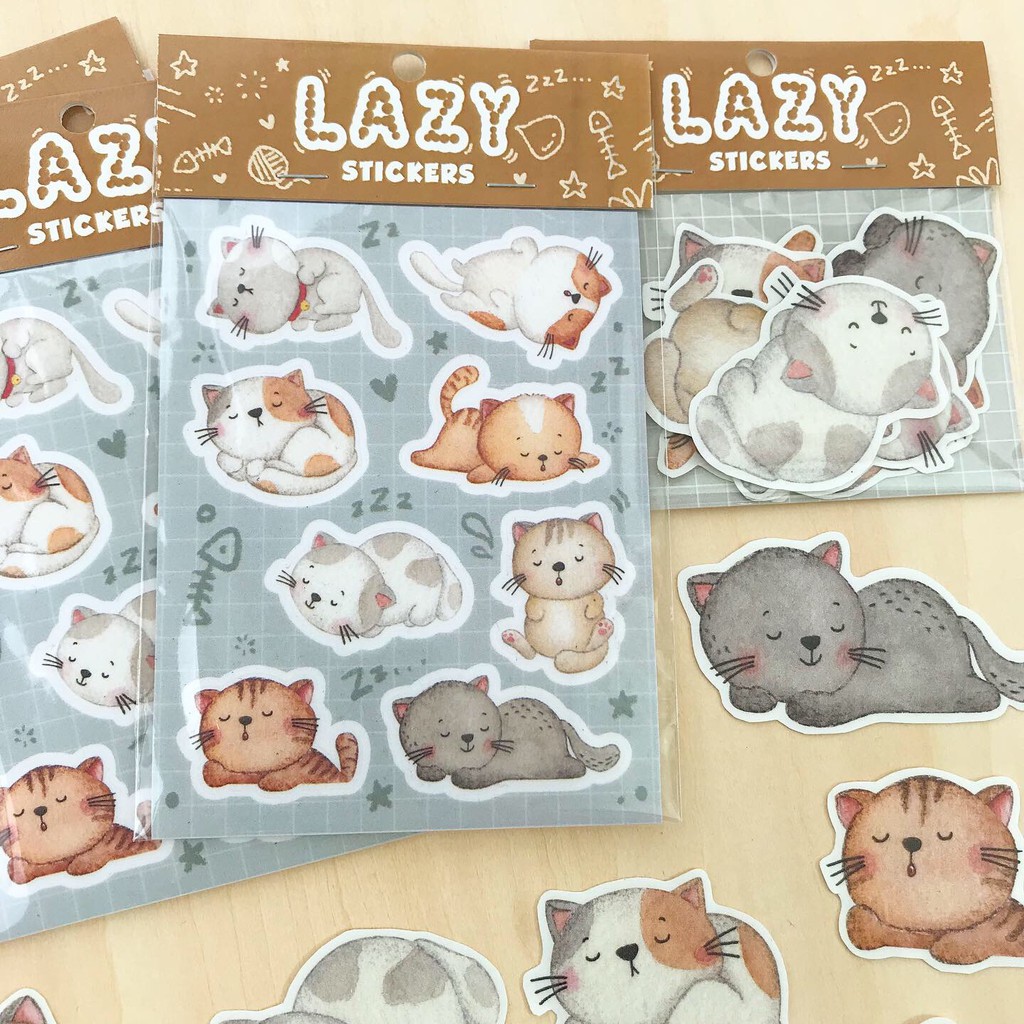 MENTOL ART Sticker Set Die Cut / Kiss Cut - Stiker Ilustrasi-Lazy