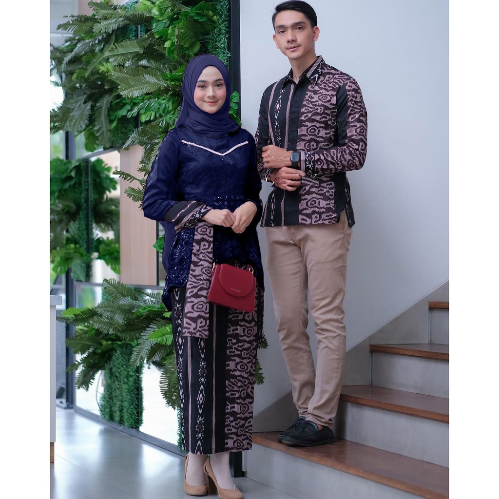 NEW ARRIVAL!! SHOPASHOP SOLO BATIK Couple Violeta Aplikasi Payet-Navy