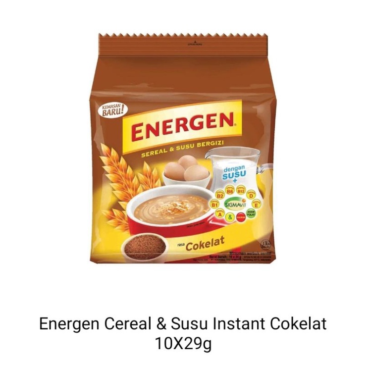 

Energen cereal and susu instant chocolate 10x 29gr