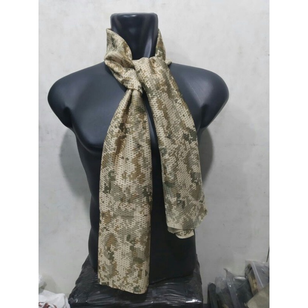 Syal Motif Loreng Jaring Bahan Import