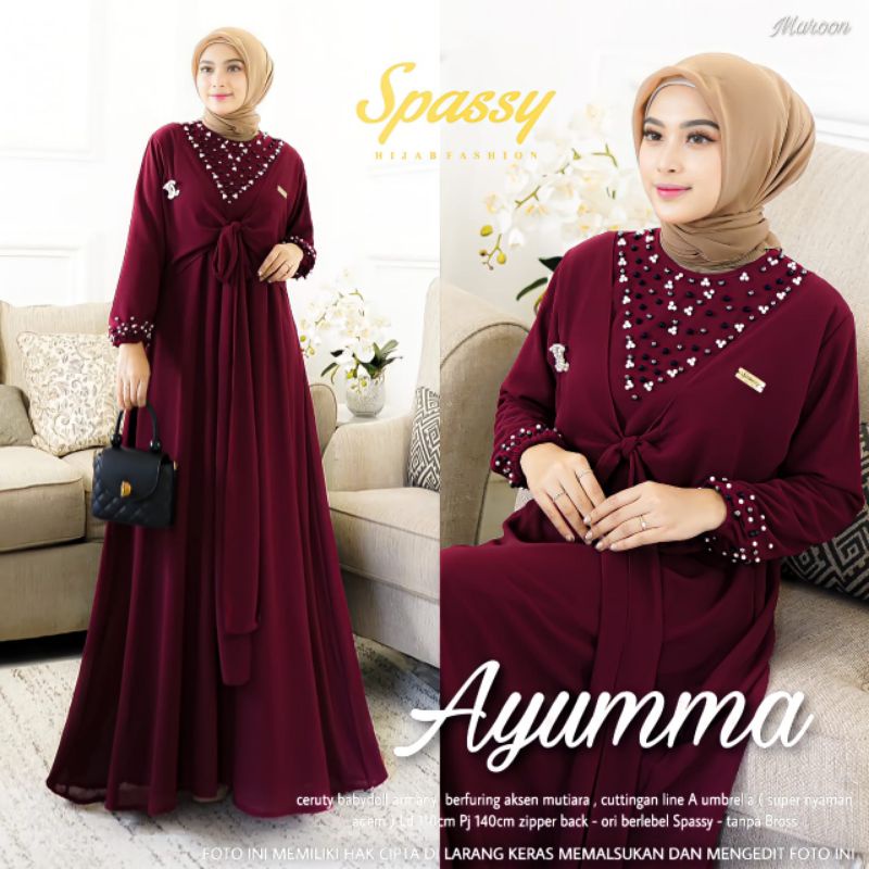 { NEW } GAMIS DRESS WANITA FASHION MUSLIM// AYUMMA MAXY BY SPASSY