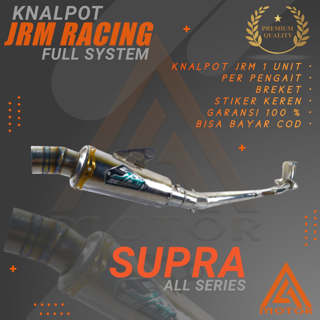 Knalpot Racing JRM Supra X 125 Fit V XX PGM Fi New Supra Fit X 125 Helm in CW FaceLift GTR 150
