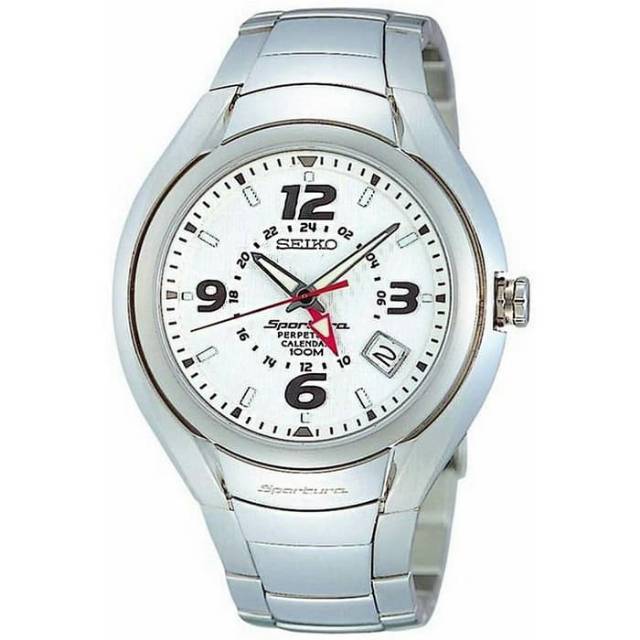 Jam Tangan Pria SEIKO SLT071 Primer Perpetual Calendar Kinetic Watch Original SLT071P1