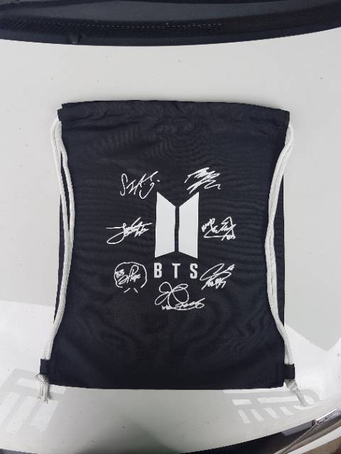 BTS tas serut ransel bangtan boys kpop signature