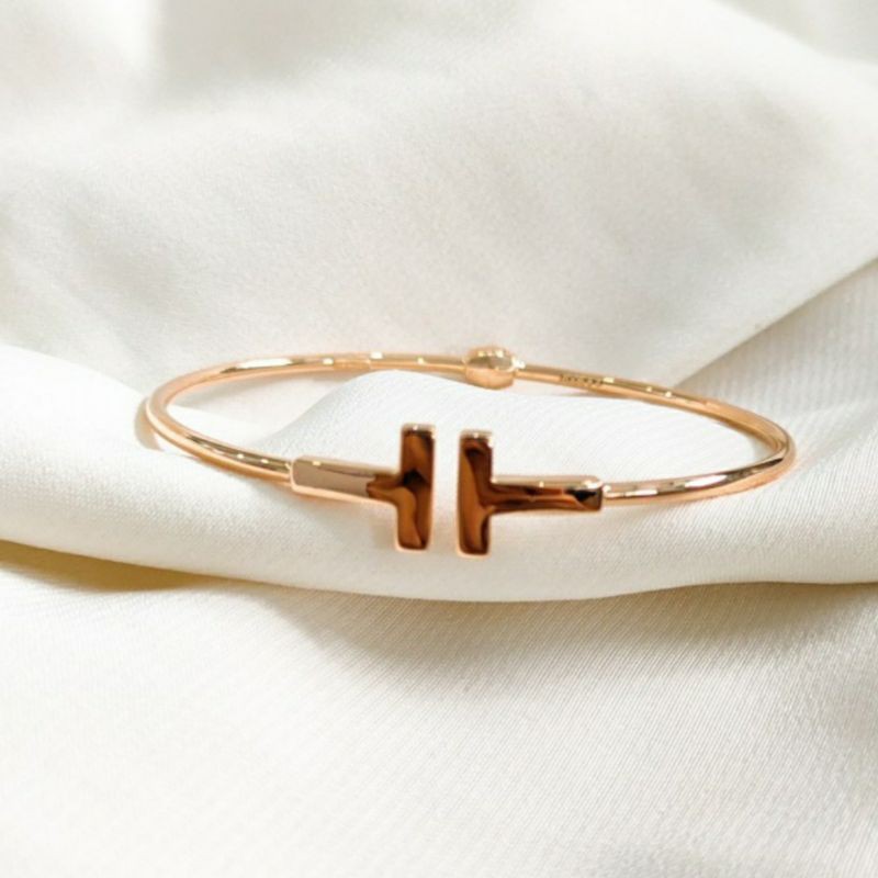 Gelang Wanita Bangle Tali Tifani style korea Gold Perhiasan Emas Asli