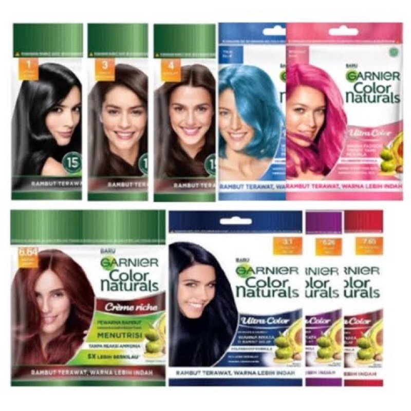 [ck] warna baru !!! Kemasan sachet garnier pastel-- cat rambut garnier sachetan -- garnier hair colour sachet - pewarna rambut