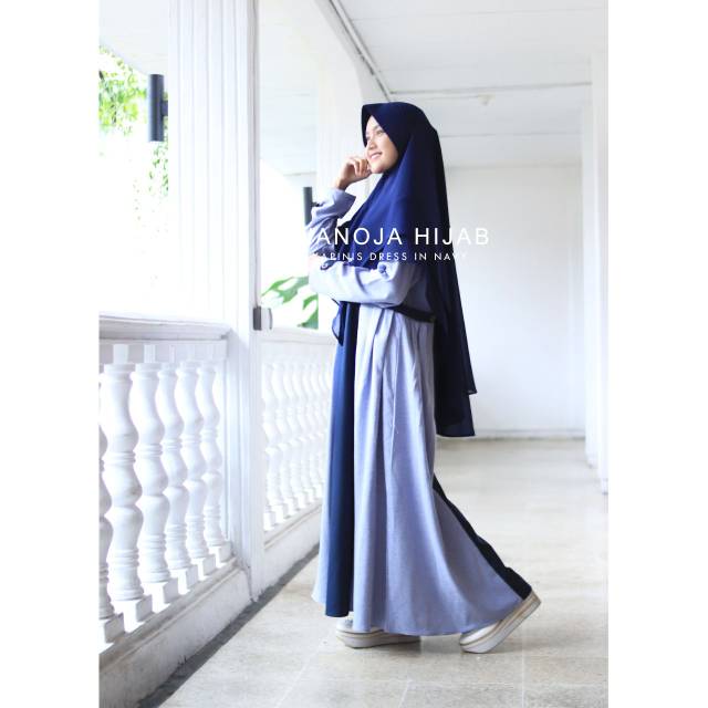 Gamis Kapinis by Wanoja/Gamis premium/Gamis kombinasi/gamis harian/Wanoja Hijab