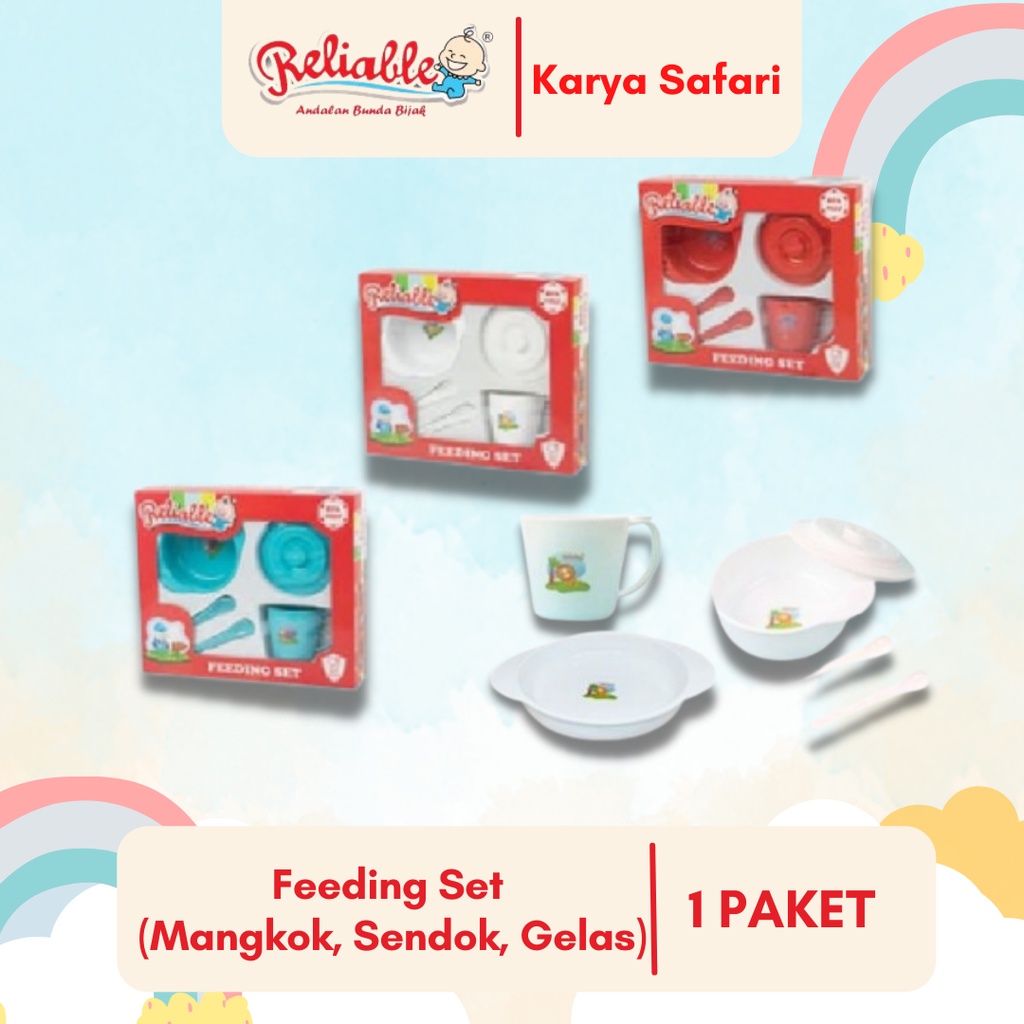 Reliable Feeding Set 5004 / Set Alat Makan Anak 5 in 1 / Set Kado Alat Makan Anak