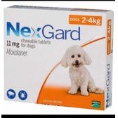 Obat Kutu Anjing NexGard Mini 1 Tablet (2-4kg) Demodex Scabies