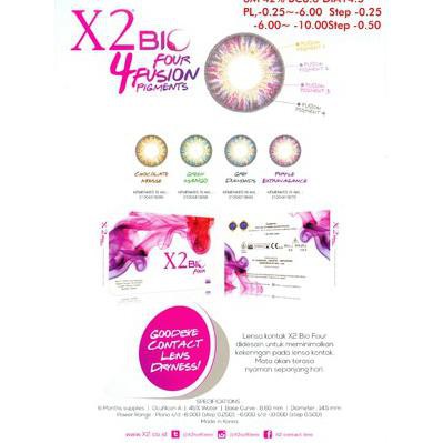 X2 Bio Four Fusion Purple -0.25 s/d -3.00 / Soflense / soflen BIO 4 -bebs