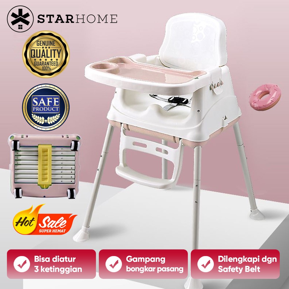 Kursi Makan Bayi Lipat Travel 3in1 Portable Baby Chair Shopee Indonesia