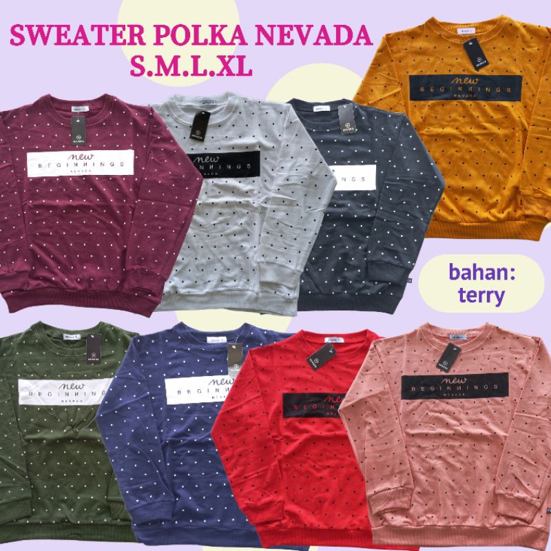 Sweater Nevada Girl Sweater Nevada Cewek Original Branded Matahari Atasan Sweater Nevada