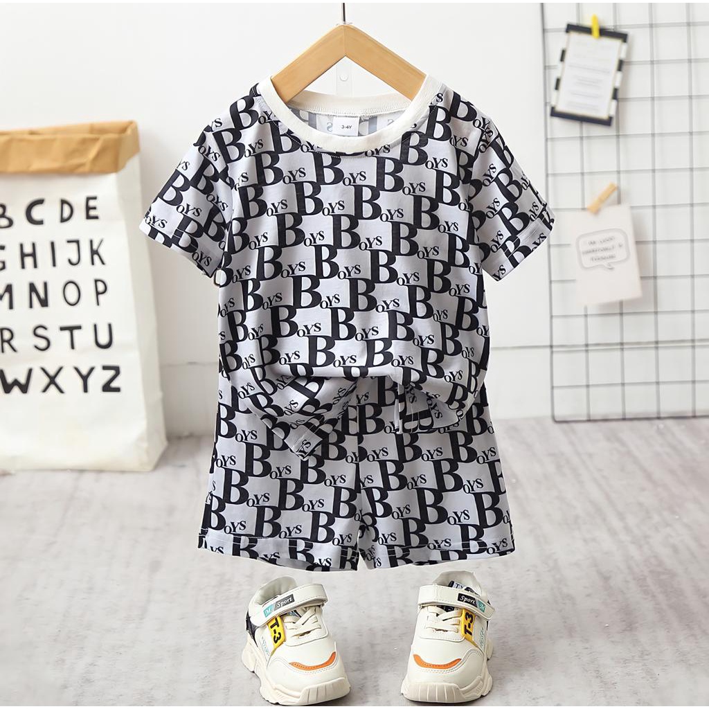 BabyGo Baju anak Baju setelan anak [MOTIF 1] BAJU ANAK SETELAN LENGAN PENDEK