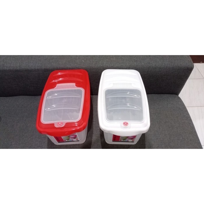 rice box tempat beras container box beras 10 kg - Putih