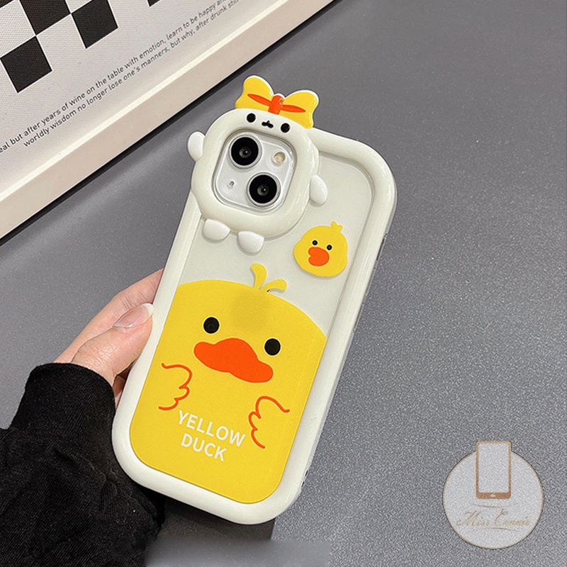 Soft Case Desain Kartun Monster Bebek 3D Untuk OPPO A17 A55 A54 A15s A16 A15 A57 A77 Reno 7 5F 4F 5 A96 A76 A95 A7 A5s A12 A53 A9 A5 A16E A3s A52 A3N