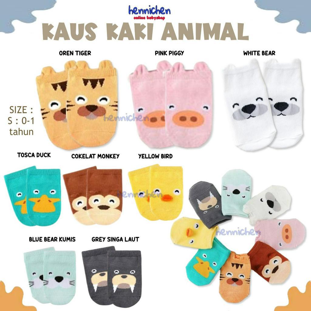 NUZ KAOS KAKI ANIMAL KOREA IMPOR 3D CUTE FASHION 0-12 bulan