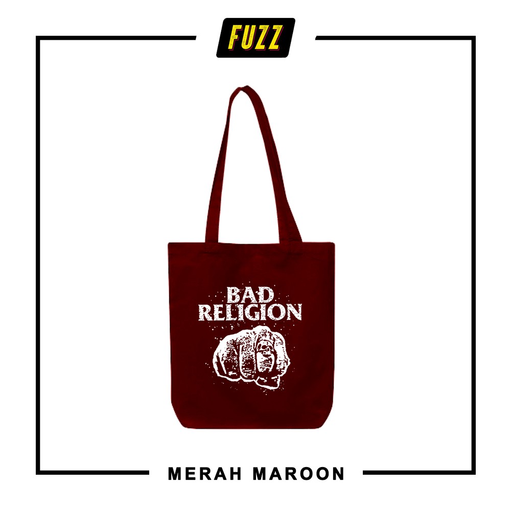 TOTEBAG BAND BAD RELIGION / TOTE BAG DISTRO MUSIK PUNK ROCK BR / TAS JINJING KEREN DAN MURAH