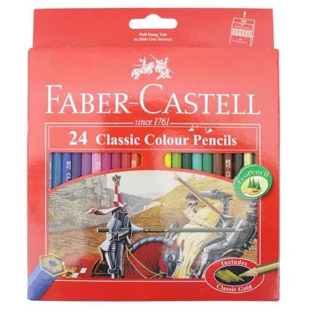 

↫ PENSIL WARNA KAYU 24 WARNA - FABER CASTELL CLASSIC 24 Warna (OFF-52) ㆊ