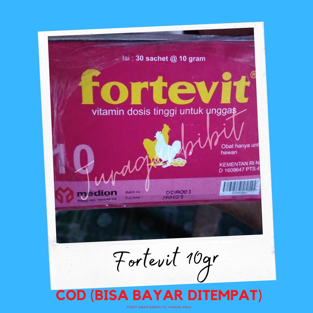VITAMIN AYAM UNGGAS ANTI STRESS & PRODUKSI TINGGI FORTEVIT 10 GR