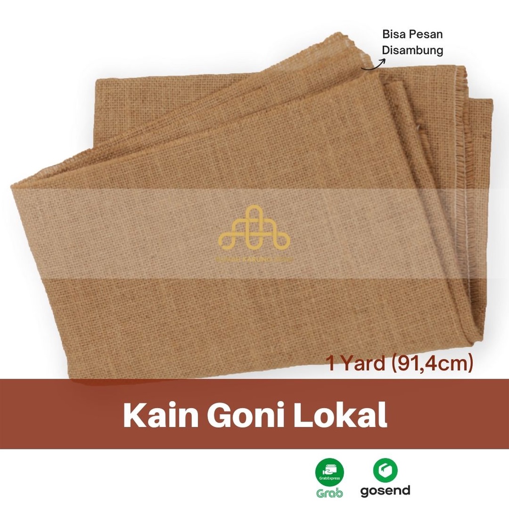 Kain Goni Baru 1 Yard - Burlap Jute Eco Fabric - Bahan Kerajinan Tangan - Material Karung Goni