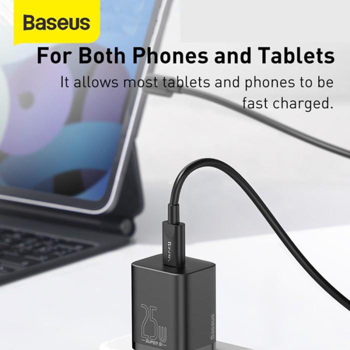 Baseus Bundling Super Si 25w Type c To Type C - Fast Charging PD - Adapter + Cable