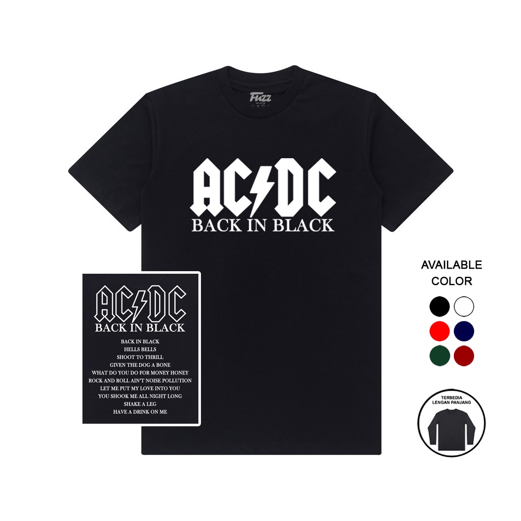 KAOS BAND ACDC | KAOS BAND ROCK | BAJU DISTRO PRIA WANITA OVERSIZE