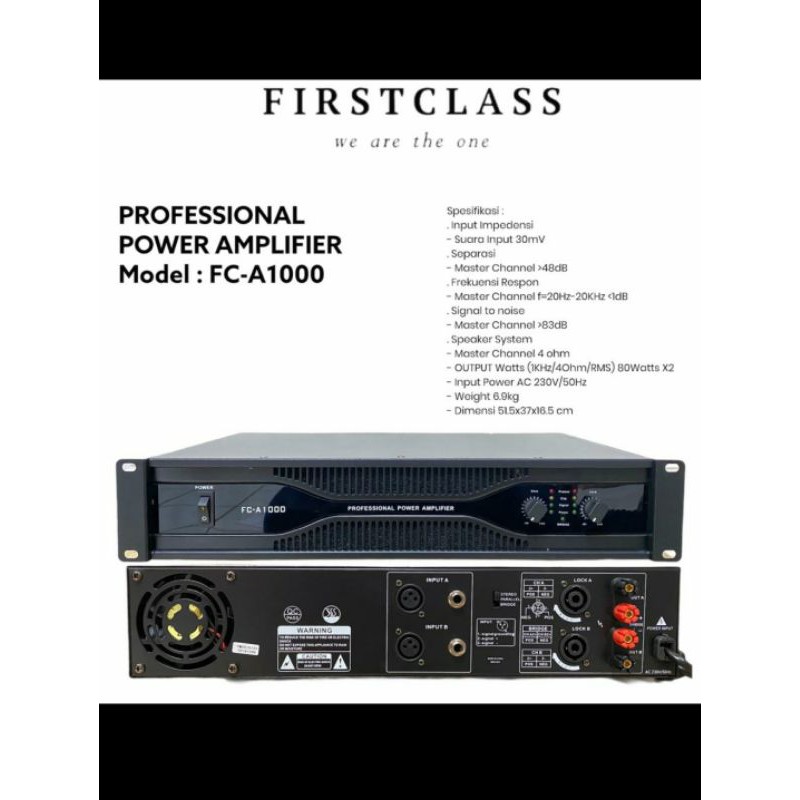 Power Amplifier Firstclass FC A1000/First Class FC A 1000