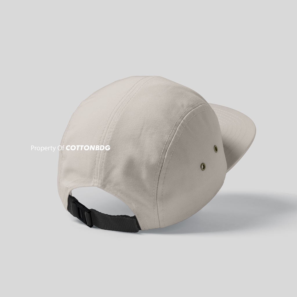 TOPI 5 PANEL ORGINAL WARNA CREAM UKURAN ALL SIZE PREMIUM