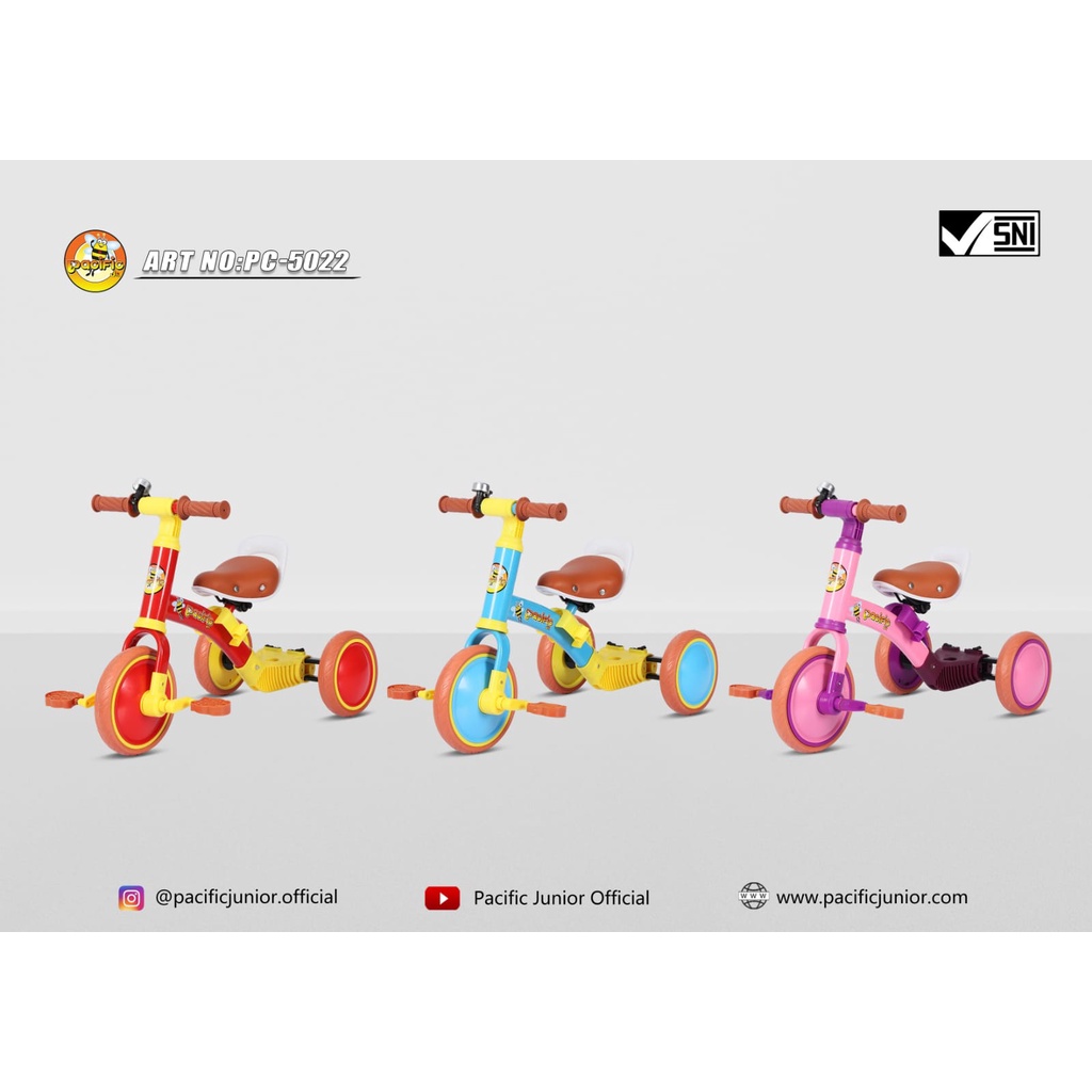 Exotic ET-709 ET709 ( 4 in 1 ) Bisa Jadi Balance Bike Push Bike Sepeda Anak Roda Tiga ET 5511 ET5511 ET 5512 ET5512