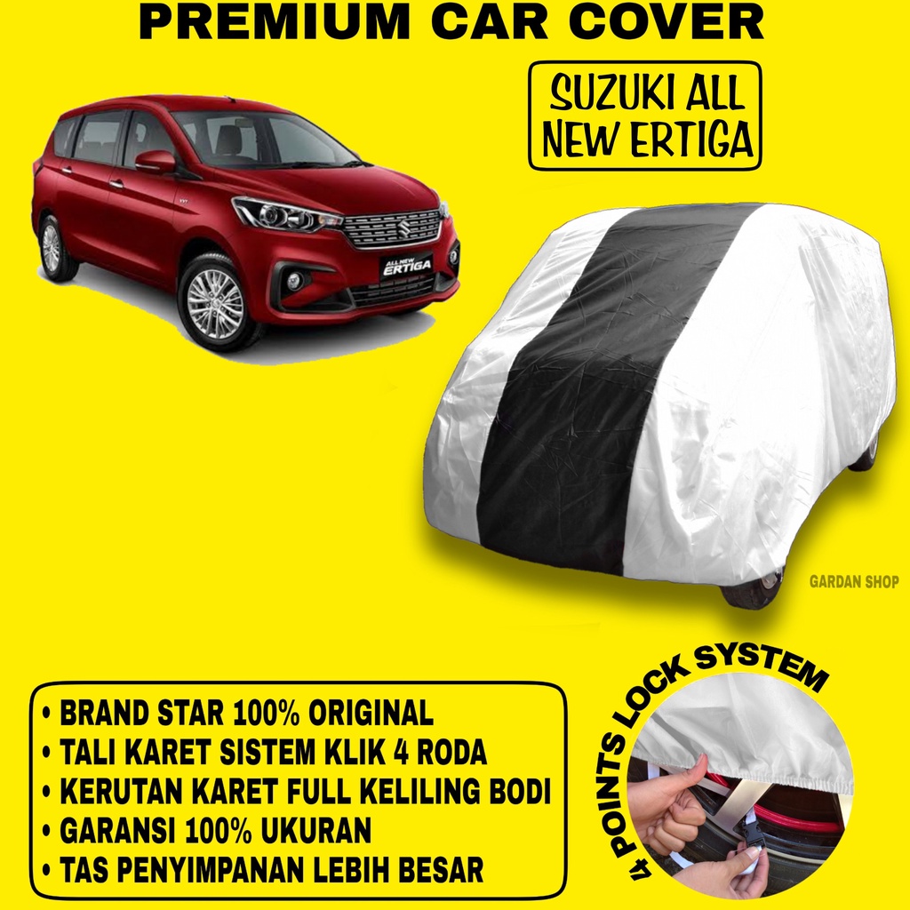 Body Cover SUZUKI ALL NEW ERTIGA SILVER HITAM Penutup Bodi Mobil Suzuki All New Ertiga Waterproof PREMIUM