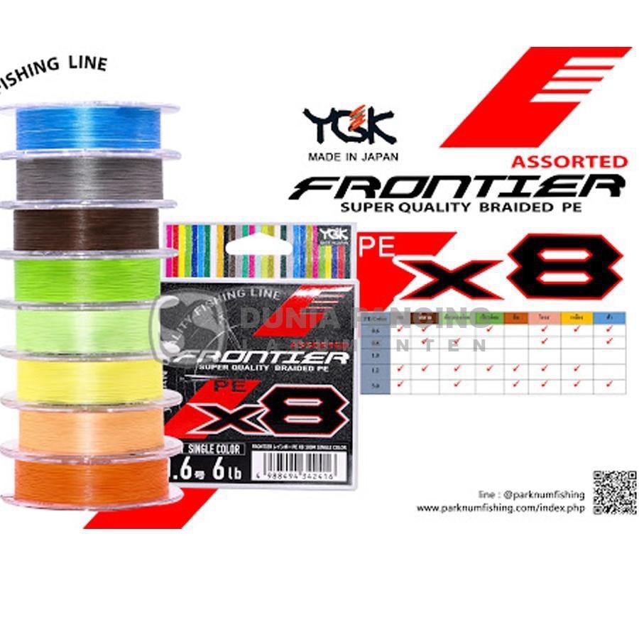 Jual Pe Ygk Frontier X8 Col Single Multi Color 100m Braid Benang Pe 0 6 0 8 1 0 1 2 1 5 2 0 2 5 3 0 4 0 Indonesia Shopee Indonesia