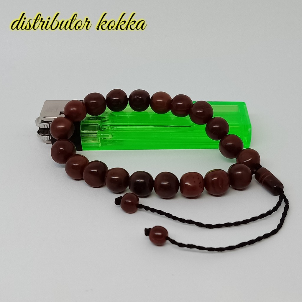 ( SUPER MURAH ) Gelang Kokka kaukah kaokah fukakah koka bulat 8 mm kpl coklat