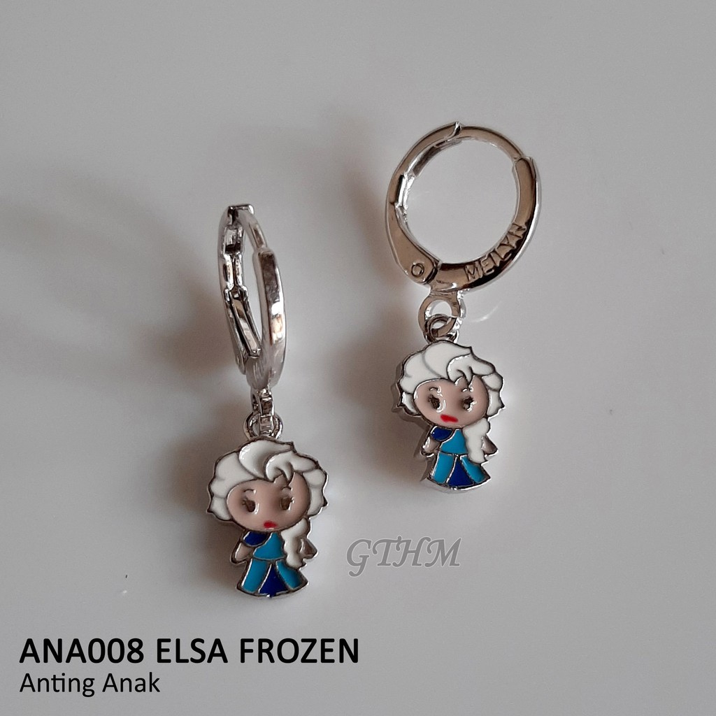 xuping gthm anting elsa gthm frozen biru bagus perhiasan lapis emas putih 18k