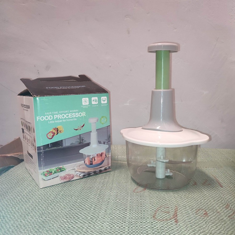 Blender Manual Tekan Food Processor Pencacah Daging Chopper Serbaguna Jumbo