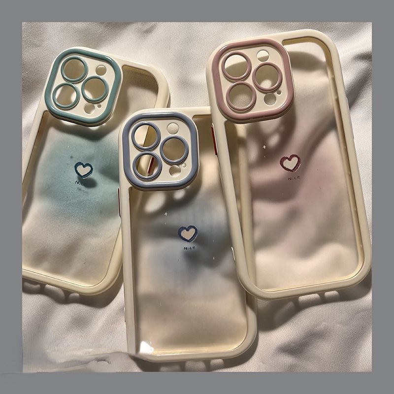 Case Motif Hati Warna Gradasi Untuk iPhone 12 13 14 11 Pro Max X Xs Max Xr edrhf