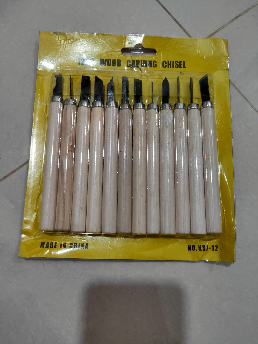 Set Pisau Ukir Pahat Kayu 12 In 1 Wood Carving Art Knife