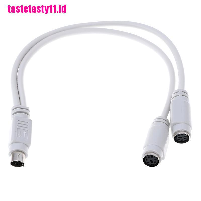 Kabel adapter splitter PS2 1 Ke 2 Untuk mouse keyboard IC card reader laser