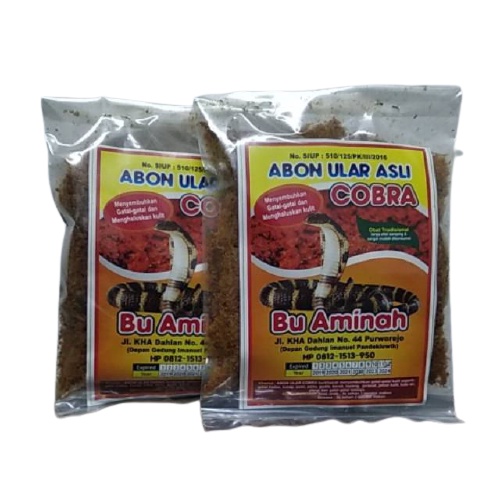 

ABON ULAR COBRA ASLI 50gram(MENYEMBUHKAN GATAL-GATAL KULIT )