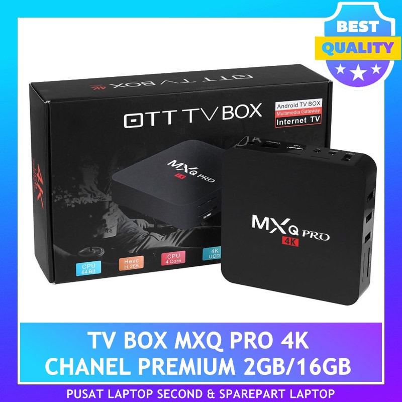 RESTOK  TV BOX MXQ PRO 4K CHANEL PREMIUM 2GB 16GB