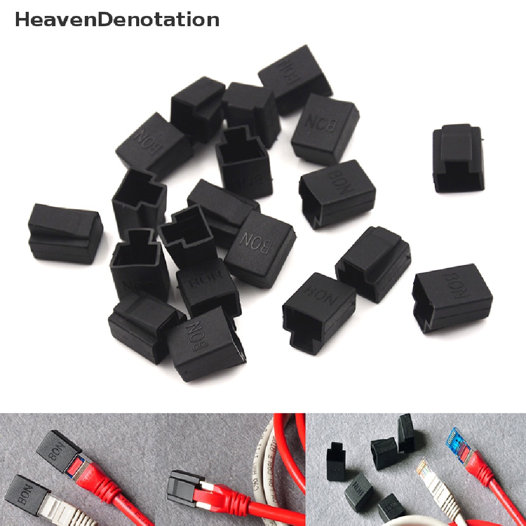 (Heavendenotation) 20pcs Cover Pelindung Plug Jaringan Rj45 Anti Debu