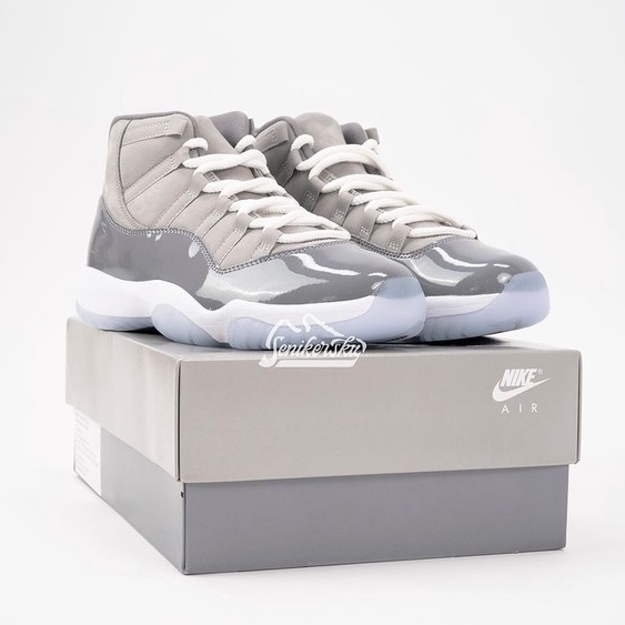 white grey jordan 11