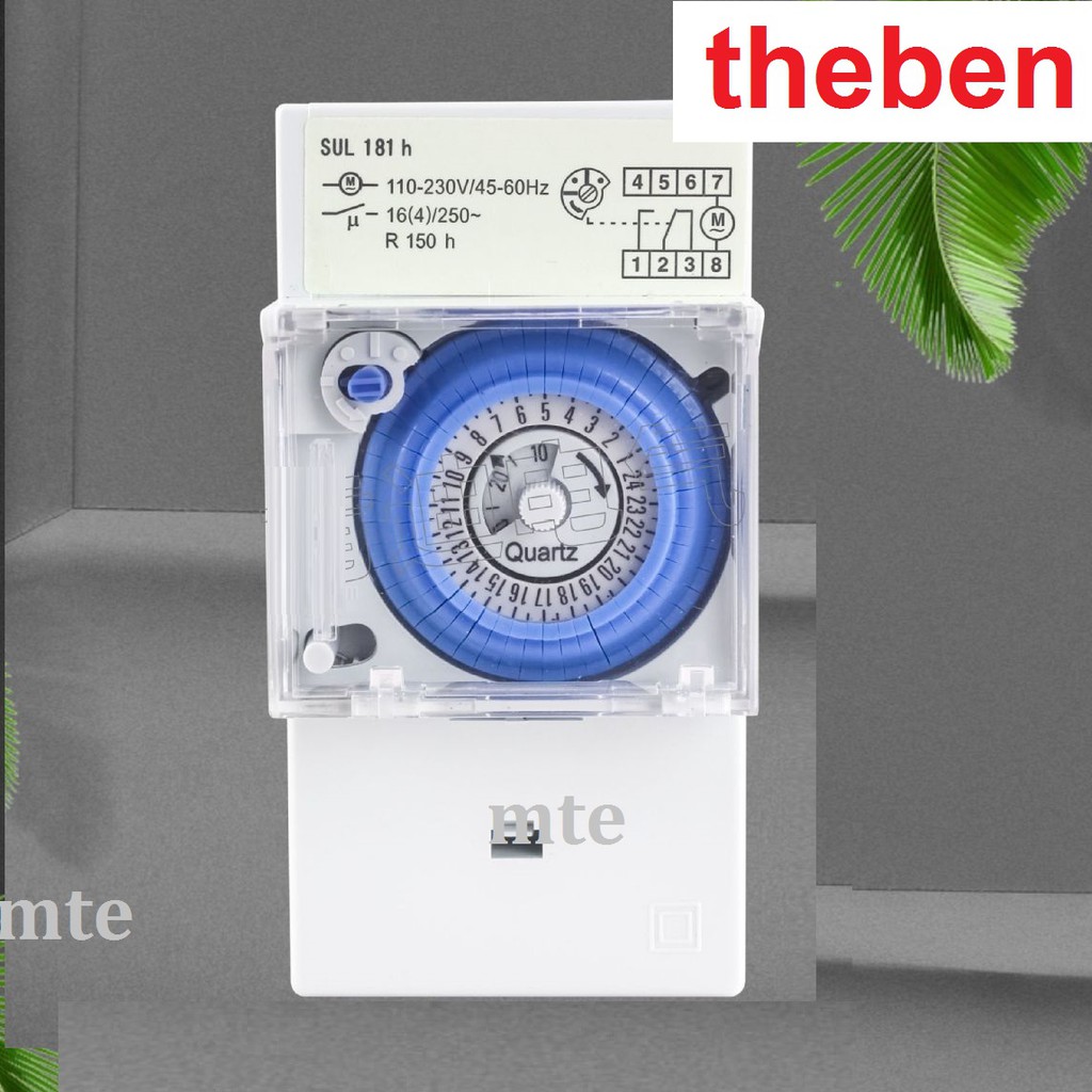 Timer Analog Theben SUL181H Switch Switcher 24 Jam/H Panel Lampu Otomatis Time Switching SUL181