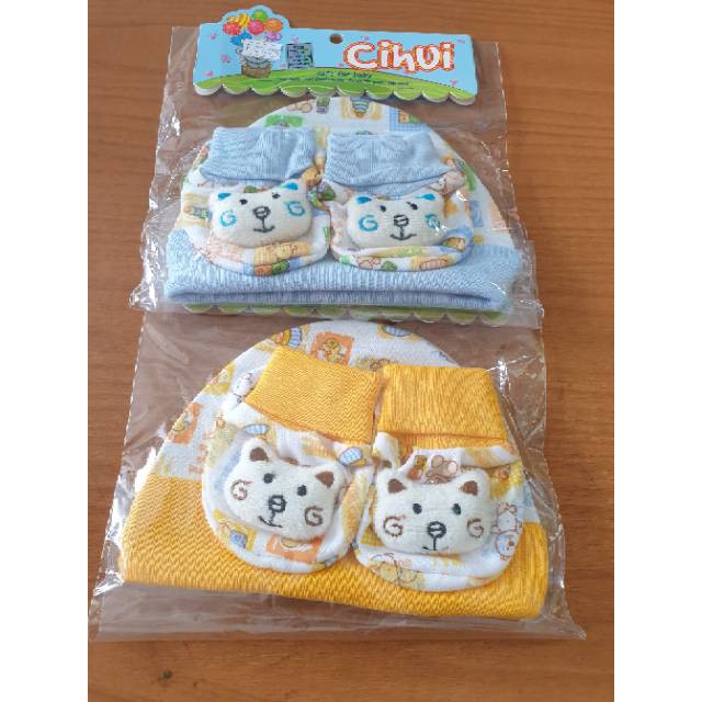 KAOS KAKI BONEKA TIMBUL + TOPI BAYI CIHUI