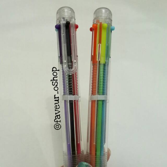 

Multicolor Pen 6 In 1/ Pulpen Warna Warni Banyak Warna 6 Dalam 1 Cetek