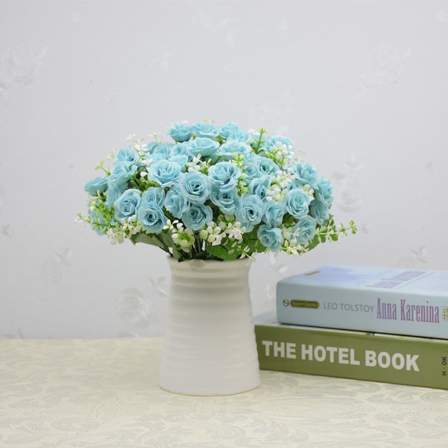 COD BUNGA MAWAR  BUNGA TANGKAI PLASTIK BUNGA ARTIFISIAL BUNGA PAJANGAN IMITASI BUNGA HIASAN BT9007-5