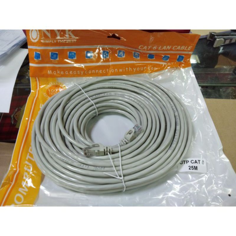 Nyk Kabel Lan 25Meter Cat6 / Kabel Jaringan 25meter Cat6