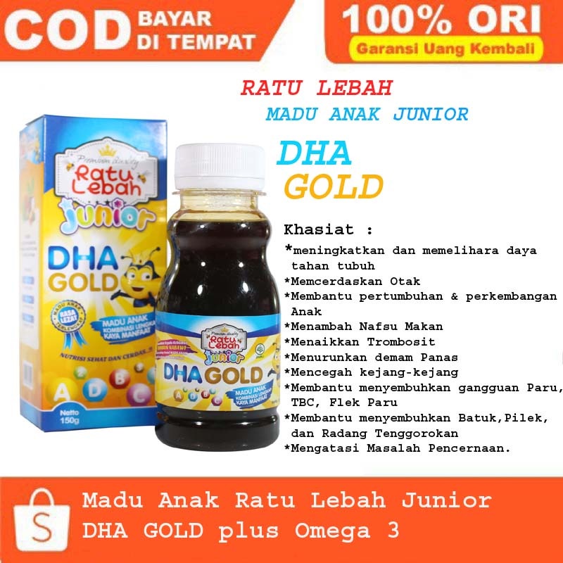 madu anak junior dha gold 165 gr / Madu anak Kecerdasan otak