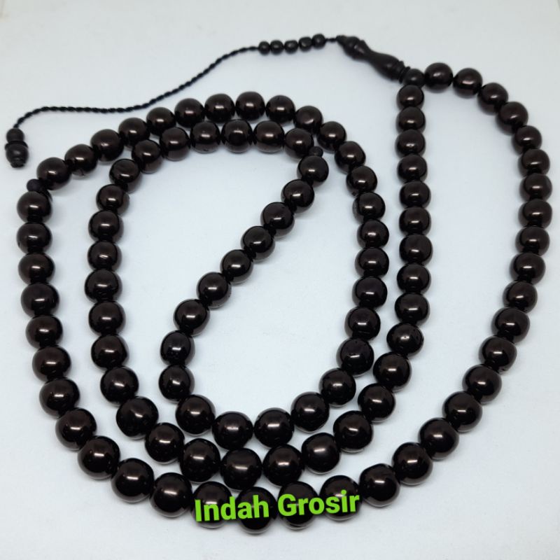 Tasbih Kaoka Bulet Warna Hitam 10Mm 99Butir