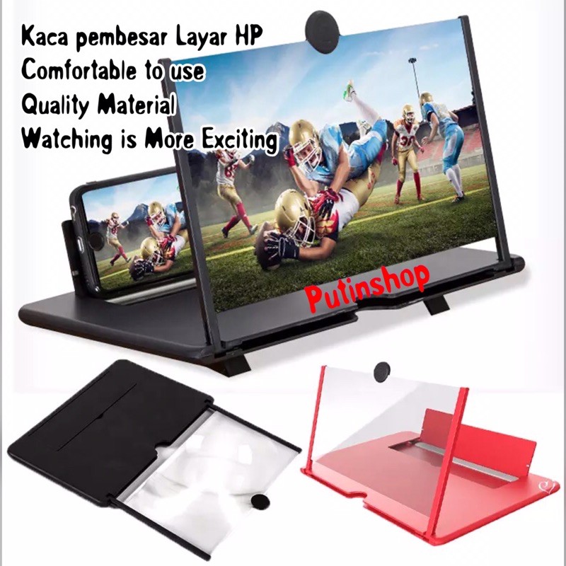 (P) Enlarged screen / kaca pembesar layar HP 3D/9D HD Arcylic Lens screen phone screen magnifier 10